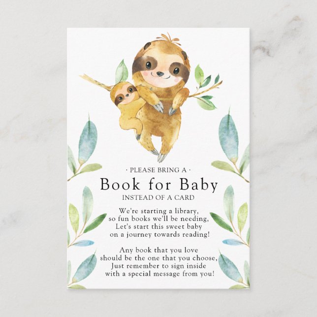 De Recepción Tarjeta Slots Baby Shower Book for Baby (Anverso)