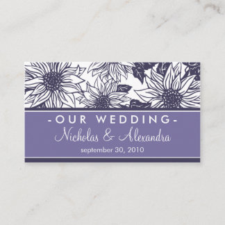 De Recepción Tarjeta web del Boda Purple Sunflowers