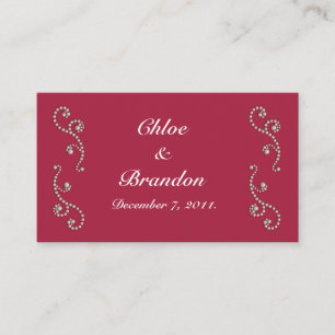 De Recepción Tarjeta web del Boda Ruby Red and Pearls