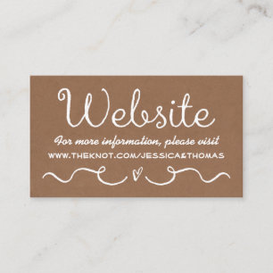De Recepción Tarjeta web del boda Rústica Kraft