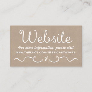 De Recepción Tarjeta web del boda Rústica Kraft