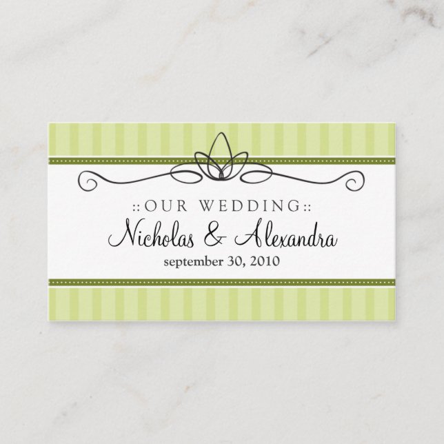 De Recepción Tarjeta web del Boda verde moda Deco Lime (Anverso)