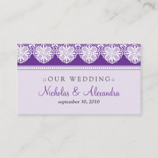 De Recepción Tarjeta web del Boda Vintage Lace Lavender