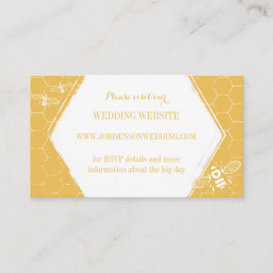 De Recepción Tarjeta web del Personalizado amarillo dorado Hone