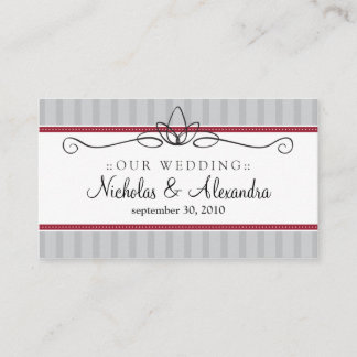 De Recepción Tarjeta web moda Deco Silver/Red Boda