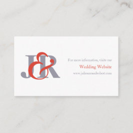 De Recepción Tarjeta web moderna y elegante para Bodas en monog