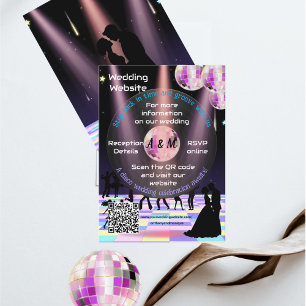 De Recepción Tarjeta web personalizable Disco Boda