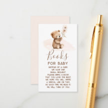 Teddy Bear Books para la tarjeta del bebé