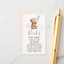 De Recepción Teddy Bear Books para la tarjeta del bebé