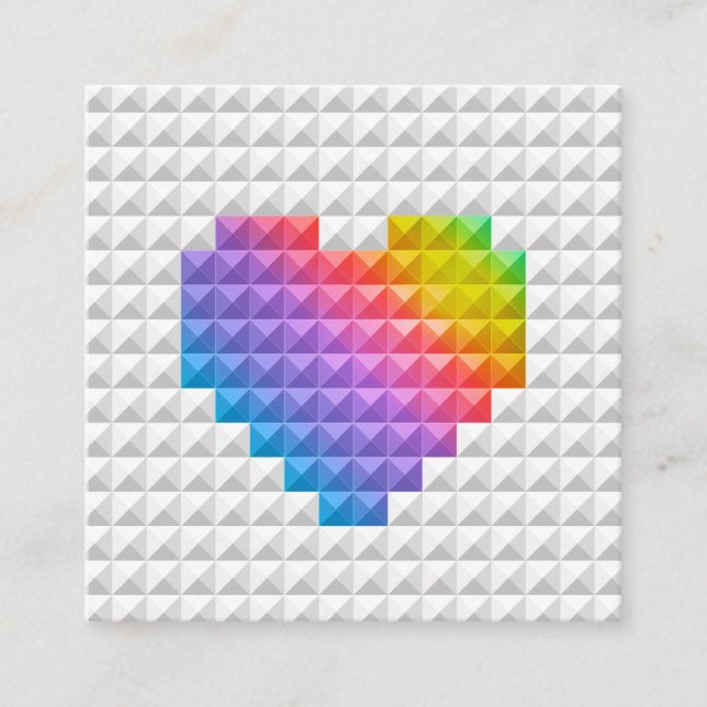 De Recomendación Refiera una tarjeta del corazón del arco iris del (Anverso)