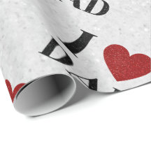 Amo a papá Purpurina envolver papel