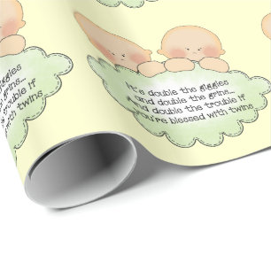 De Regalo Bebés gemelos Papel envolvente para la ducha para 