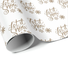 De Regalo Blanca| Dejar que nieve Navidades envolver papel