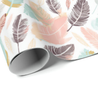De Regalo Boho Feathers Envolver papel