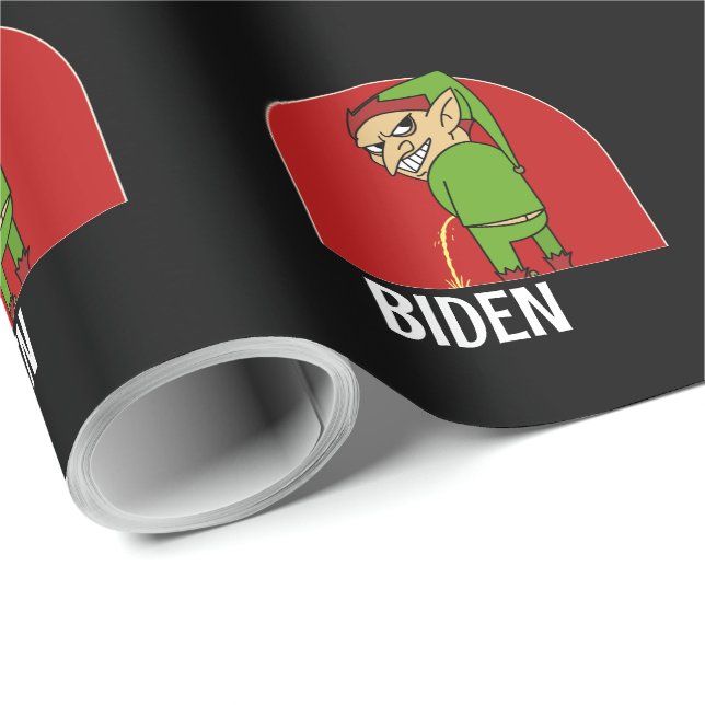 DE REGALO BOY ELF PEEING EN NAVIDADES BIDEN ENVÍO PAPEL (Esquina del rollo)