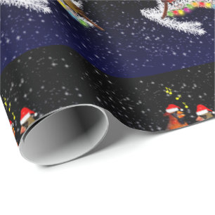 De Regalo Cardenales Navidades envolviendo papel