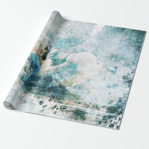 De Regalo Cisnes con papel envolvente acuarela