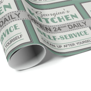 De Regalo Cocina - nombre personalizado - papel para envolve