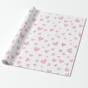 De Regalo Corazones rosados envolviendo papel