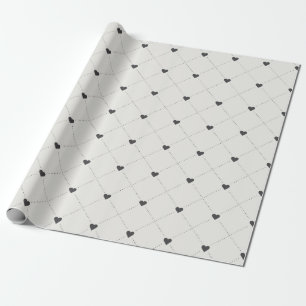 De Regalo Crosshatch Corazones envolver papel