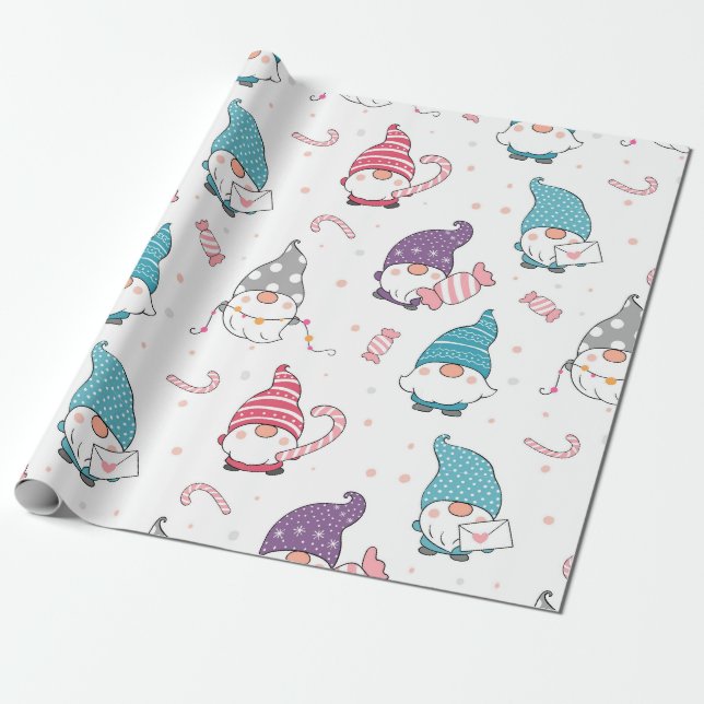 De Regalo Cute Gnome Navidades envolver papel (Desenrollado)