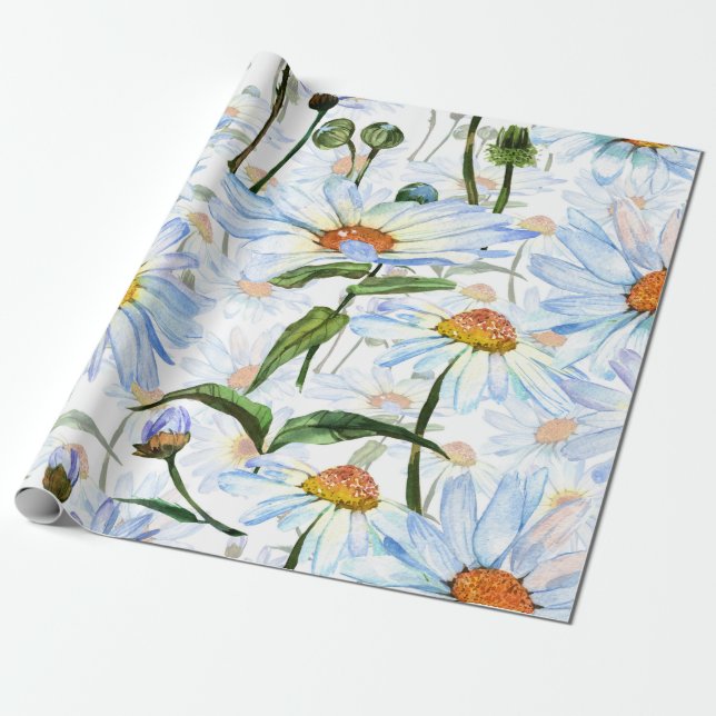 De Regalo Daisy Wrapy Papel Flor Blanco (Desenrollado)