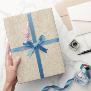 De Regalo Damasco elegante floral beige del papel pintado
