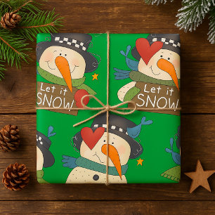 De Regalo Dejar que nieve envuelva papel
