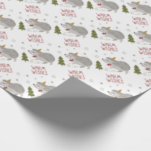 De Regalo Deseos cálidos Navidades envolver papel