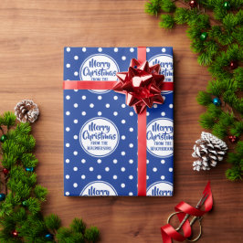De Regalo El Polka Azul Dots Navidades envolver papel