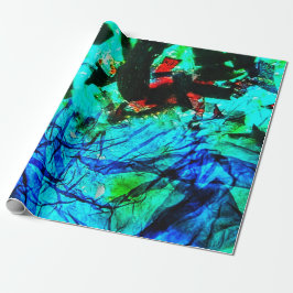 De Regalo Envoltura Papel azul abstracto plástico reciclado 