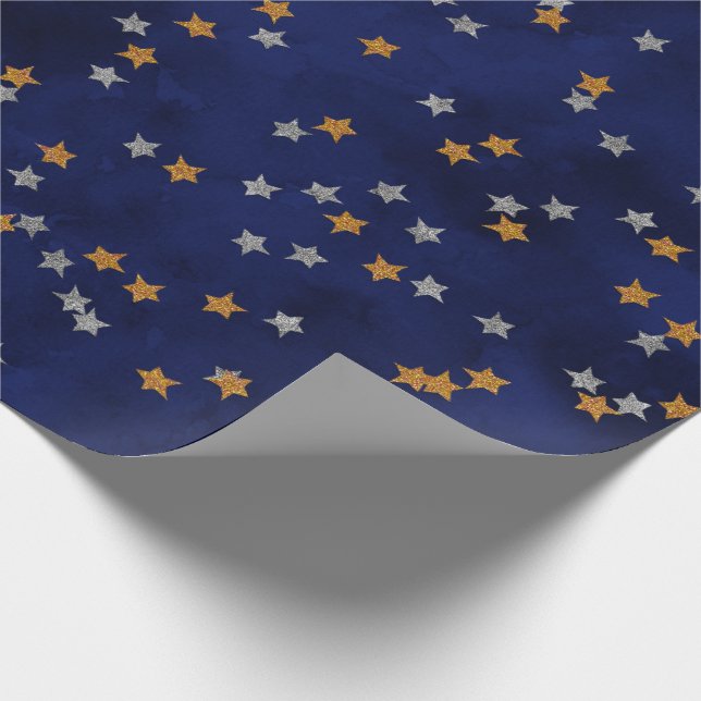 De Regalo Estrellas purpurinas en papel grueso (Esquina)