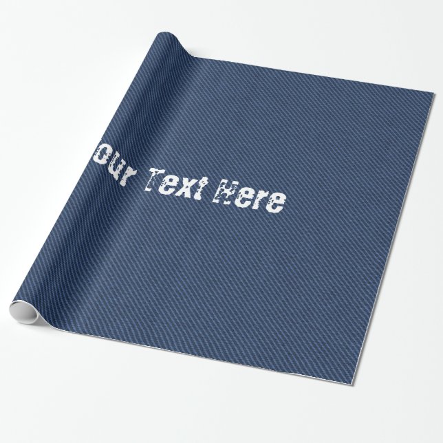 De Regalo Faux Blue Jeans Denim Personalizado Textos Papel d (Desenrollado)