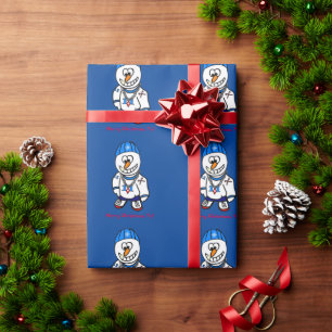 De Regalo Feliz Navidad Yo, rapero Snowman envolviendo papel