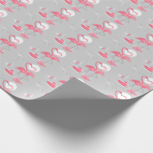 De Regalo Flamingo Amor envolver papel con azulejos