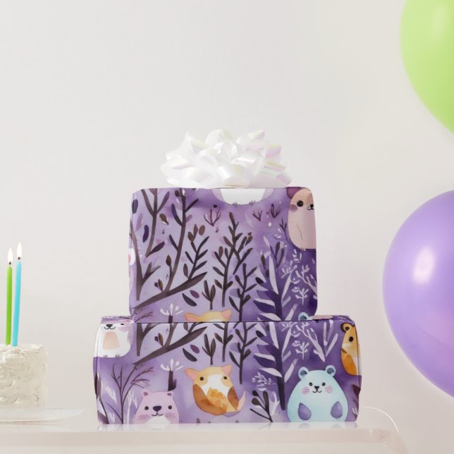 De Regalo Flores cortas albergan árboles animales Papel envu (Regalos de fiesta)