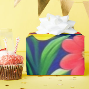 De Regalo Flores vivos y coloridas Papel envuelto