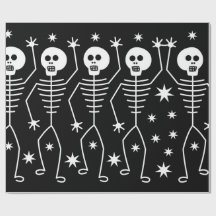 FUN HALLOWEEN SKELETONS AJUSTE papel con ESTRELLAS