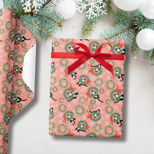 De Regalo Gatos divertidos en Navidades escriben papel envue