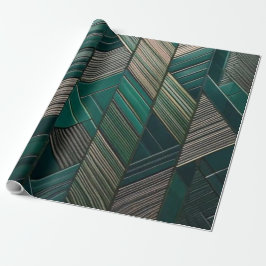 De Regalo Geometría Esmeralda – Papel Art Déco Moderno