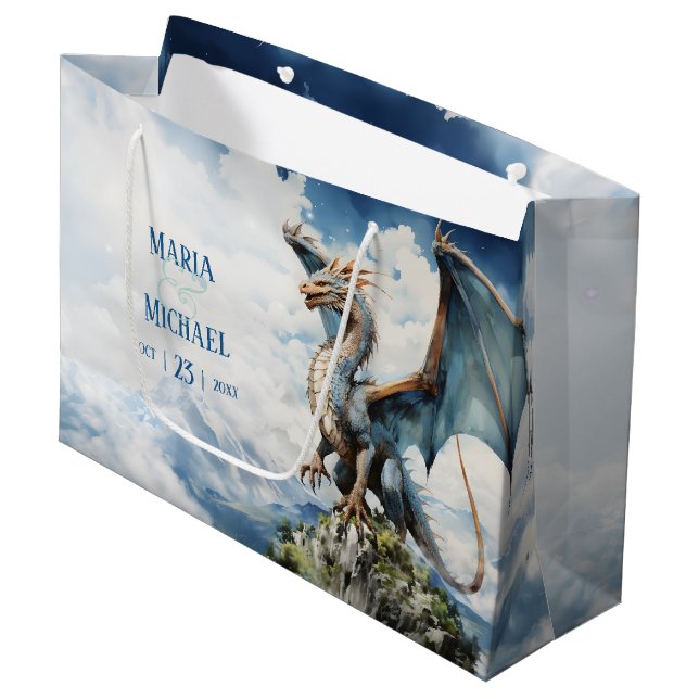 De Regalo Grande Bolsa Majestic Dragon Media Favor | Boda celta (Angulo Anverso)