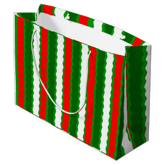 De Regalo Grande Grandes Navidades brillantes Gire Bolsa Verde Rojo