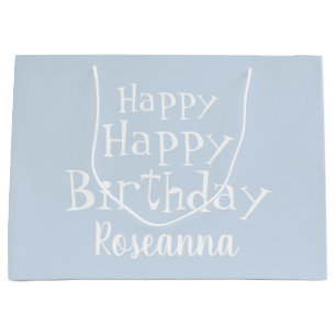 De Regalo Grande Nombrado Feliz cumpleaños Pastel Azul Gran Bolsa d