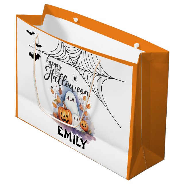 De Regalo Grande Personalizable Trick Halloween o Treta Bolsa Grand (Angulo Anverso)