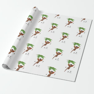 De Regalo Hada Cuta Con Alas Marrones Papel Envuelto