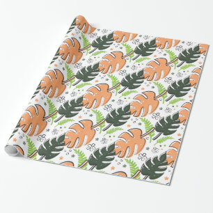 De Regalo hojas tropicales envolver papel