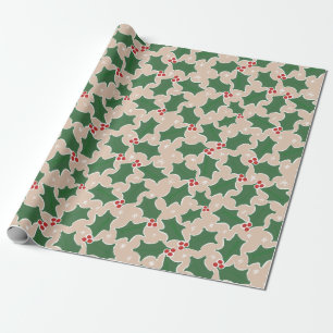 De Regalo Holly Festive Navidades envolviendo papel