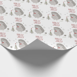 De Regalo Holly Jolly Navidades envolviendo papel