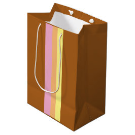 De Regalo Mediana Bolsa Retro Stripes Gift (Naranja Multi)