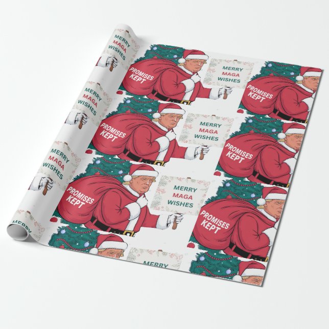 De Regalo Merry MAGA desea envolver papel (Desenrollado)